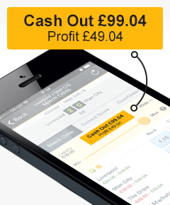 Betfair Exchange Cash Out+ Example 1